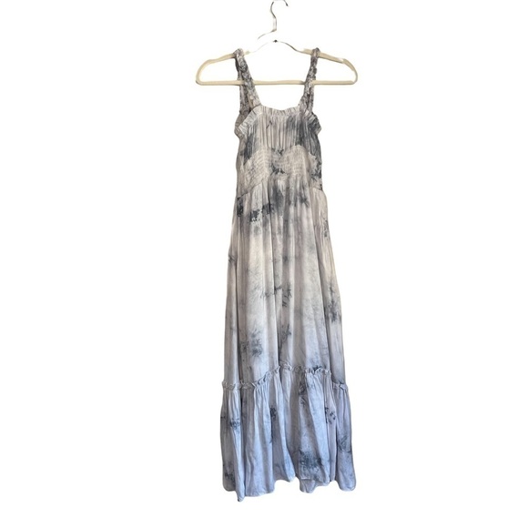 Lulus X LUSH Ruffle Luck Blue Tie-Dye Ruffled Midi Dress - Picture 6 of 12
